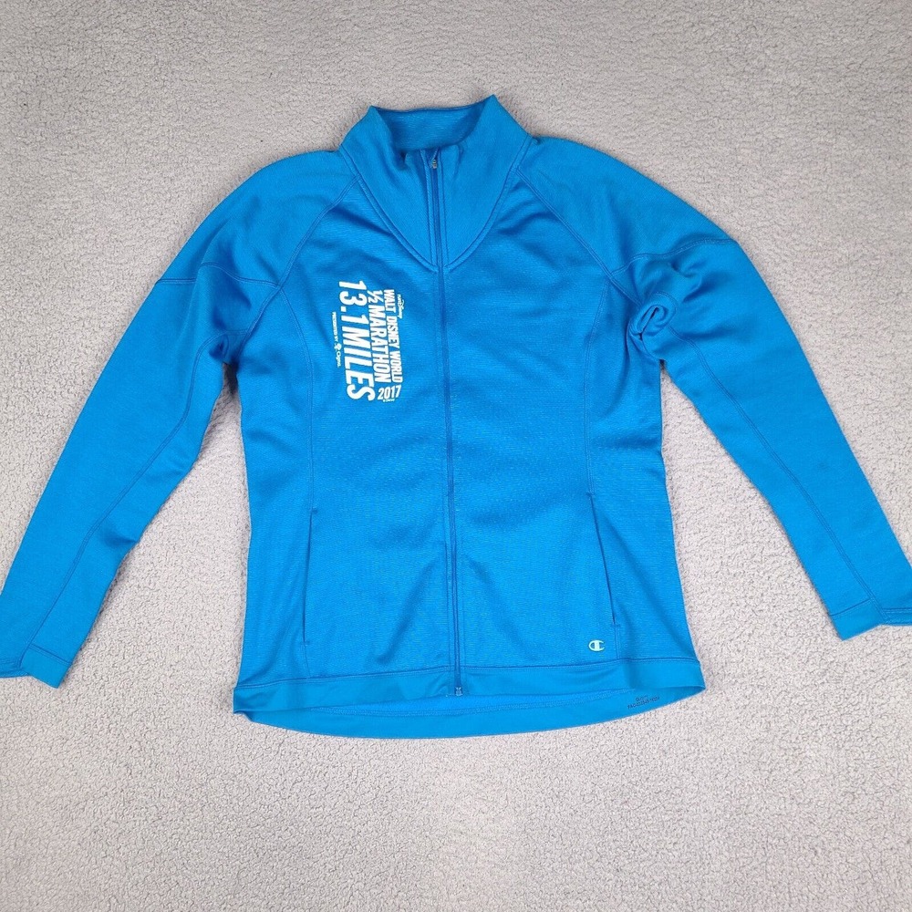 RunDisney 2017 Marathon Weekend Jacket XL Blue Champion Ladies Performance
